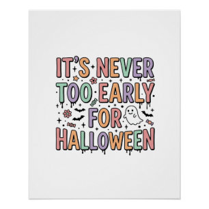 Póster Camiseta tipográfica Cute Vintage Halloween Too Ea