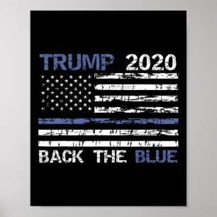 Póster Camiseta Trump Ck The Blue Thin Blue Line Apoyo a