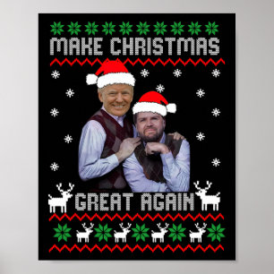 Póster Camiseta Trump Vance Hermanos Hacen Que La Navidad