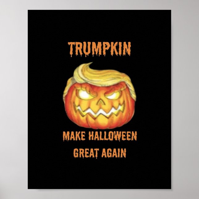 Póster Camiseta, Trumpkin, clásico de Halloween (Frente)