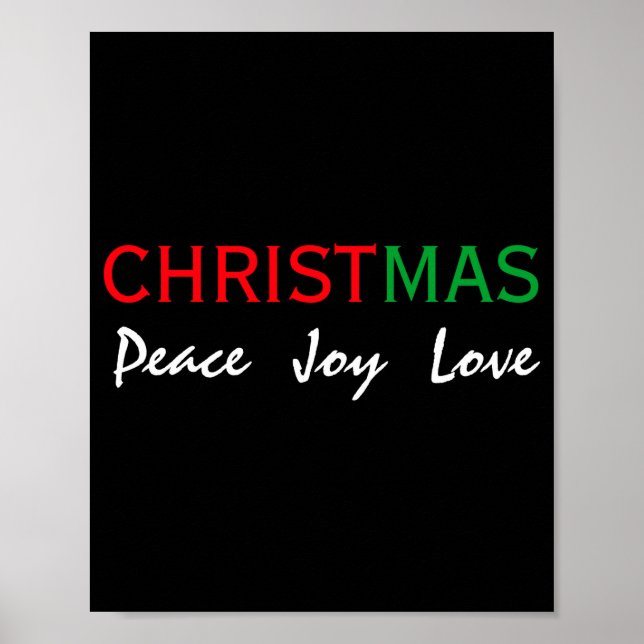 Póster Camiseta Tygraphy Paz Alegría Navidad Amor  (Frente)