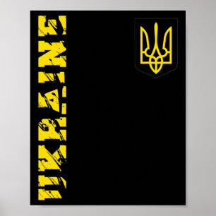 Póster Camiseta Ucrania Tridente Ucrania Tryzub Soporte G