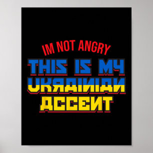 Póster Camiseta ucraniana de Ucrania - No estoy enojado