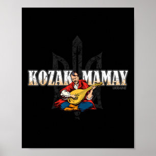 Póster Camiseta Ucraniana Kozak Mamay-Camiseta Masculina