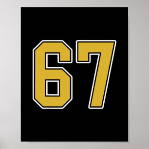 Póster Camiseta Unifo Old Gold Negro Blanco Deportes Núme