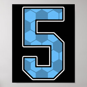Póster Camiseta uniforme de jugador con patrón de fútbol