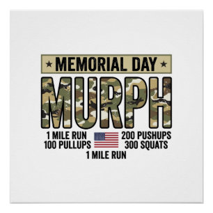 Póster Camiseta vectorial vintage de entrenamiento Murph