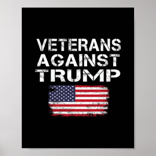 Póster Camiseta Veteranos Contra Trump Veteranos Militare