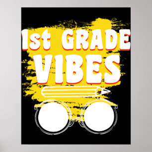 Póster Camiseta Vibraciones de Regreso a la Escuela 1er G