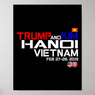 Póster Camiseta Vietnam Suummit Kim y Trump 