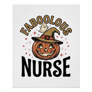 Póster Camiseta vintage de calabaza de Halloween de enfer