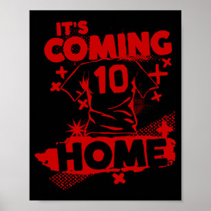 Póster Camiseta Vintage Retro Grunge Inglaterra Fútbol