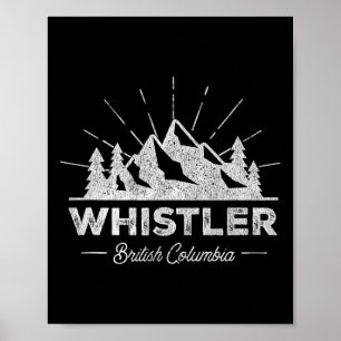 Póster Camiseta Whistler Columbia Británica R Esquí Vinta