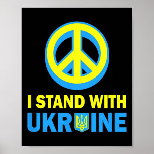 Póster Camiseta Yo Apoyo A Ucrania Bandera Ucraniana Sin