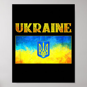 Póster Camiseta Yo Apoyo a Ucrania Bandera Ucraniana Ucra