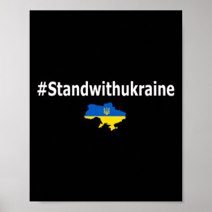 Póster Camiseta Yo Apoyo A Ucrania Hashtag Standwithukrai