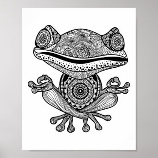 Póster Camiseta Yoga Rana Yoga Mandala Meditación Profeso