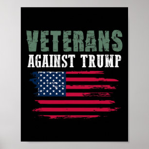 Póster Camisetas Anti Trump - Veteranos Contra Donald Tru