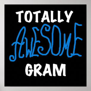 Póster Camisetas azules y regalos del gramo totalmente im