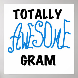 Póster Camisetas azules y regalos del gramo totalmente im