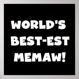 Póster Camisetas blancos y negros del Mejor-est Memaw del
