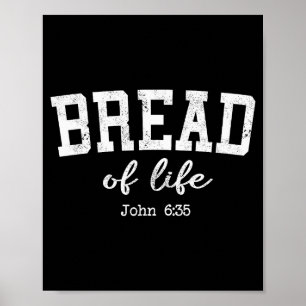 Póster Camisetas Cristianas Para Mujeres Pan De Vida Juan