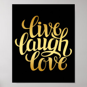 Póster Camisetas de amor de Live Laugh, cita de Guay insp