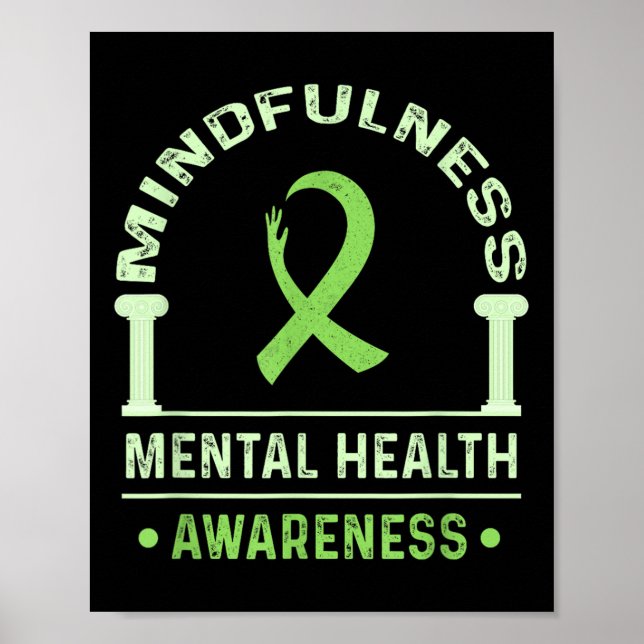 Póster Camisetas de atención de la salud mental (Frente)
