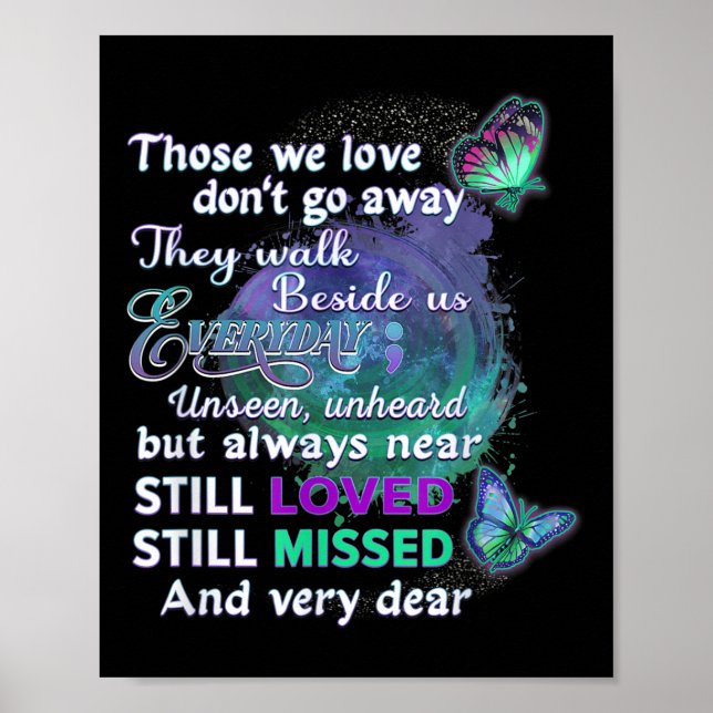 Póster Camisetas de concientización suicida mujeres a las (Frente)