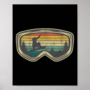 Póster Camisetas De Esquí Snowboard Montaña Nieve Y Regal
