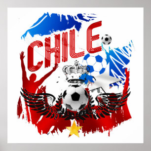 Póster Camisetas de fútbol de Chile y regalos de hinchas 