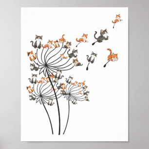 Póster Camisetas De Gato De Camisas Gatas Para Mujeres Ch