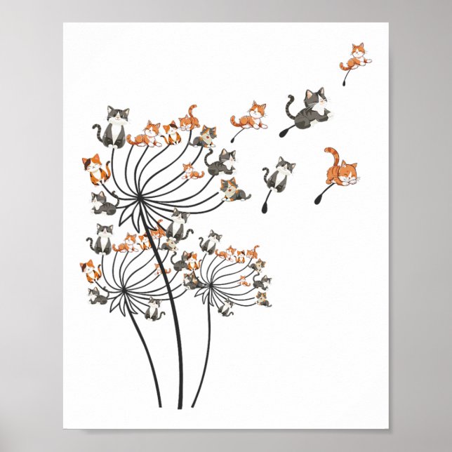 Póster Camisetas De Gato De Camisas Gatas Para Mujeres Ch (Frente)