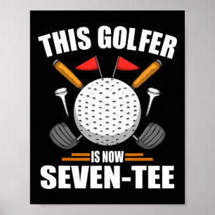 Póster Camisetas de golf de cumpleaños para hombres golfi
