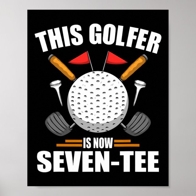 Póster Camisetas de golf de cumpleaños para hombres golfi (Frente)