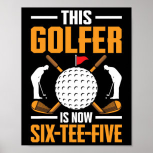 Póster Camisetas de golf de cumpleaños para hombres golfi
