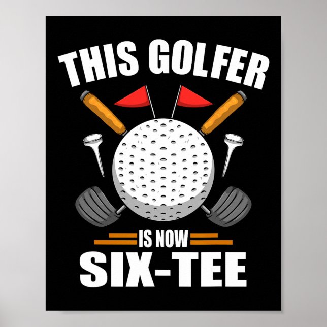 Póster Camisetas de golf de cumpleaños para hombres golfi (Frente)
