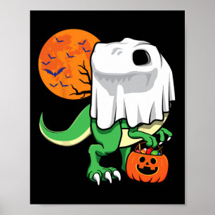 Póster Camisetas de Halloween para chicos hombres Dinosau
