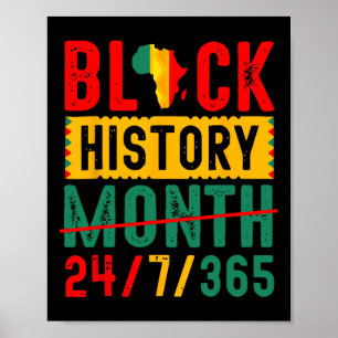 Póster Camisetas de Historia Negra Camiseta del Mes de la