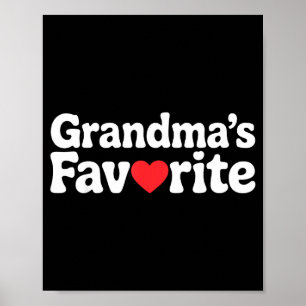 Póster Camisetas de humor familiar favoritas de abuelas d