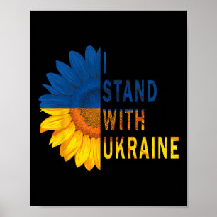 Póster Camisetas de la bandera de Ucrania con girasoles M