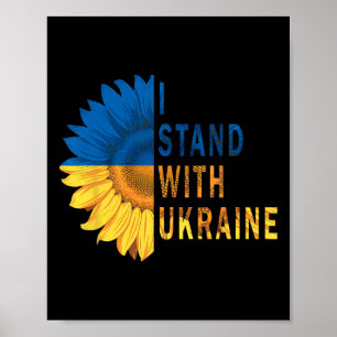 Póster Camisetas de la bandera de Ucrania con girasoles M