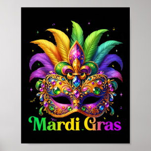 Póster Camisetas De Mardi Gras Para Mujeres Chicas