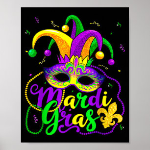 Póster Camisetas de Mardi Gras para mujeres niños hombres