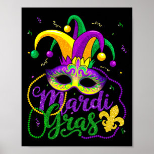 Póster Camisetas De Mardi Gras Para Mujeres Niños Masajes