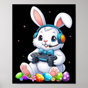 Póster Camisetas de Pascua Bunny Egg Boys Chicas juego de