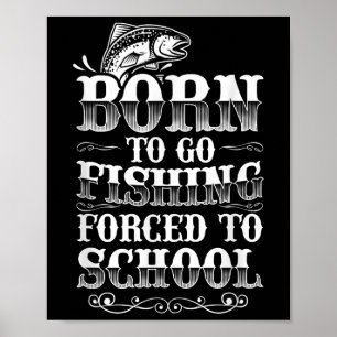 Póster Camisetas de Pesca Chicos Divertidas Gráficas de P