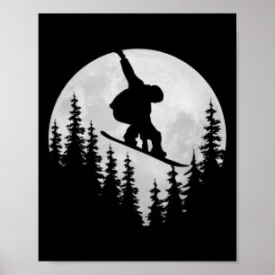 Póster Camisetas de snowboard Freestyle Snowboarder - Sno