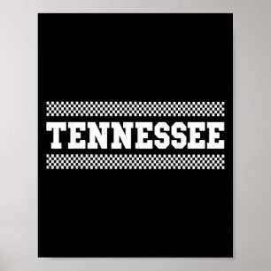 Póster Camisetas de Tennessee. Fuente universitaria Tn Us