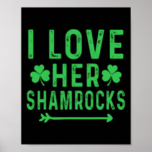 Póster Camisetas de tréboles de San Patricio que amo